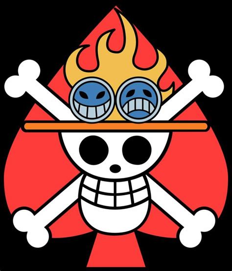 Ace Of Spades Pirates One Piece Jolly Roger Ace One Piece Bandeira