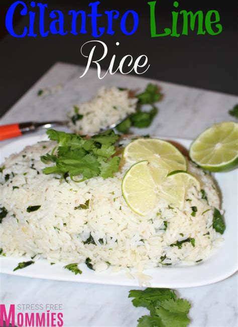 Stock or broth substituted for the water adds additional flavor. Easy cilantro lime rice recipe - Stress Free Mommies