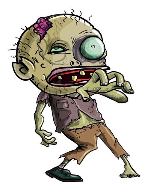 Cartoon Zombie Making A Grabbing Movement Ghost Scary Holiday Vector