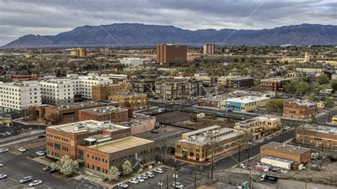 A Wide View Of Office And Apartment Buildings Downtown Albuquerque