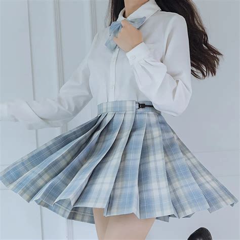 Kawaii School Girl Blue Plaid Jk Skirts Artofit