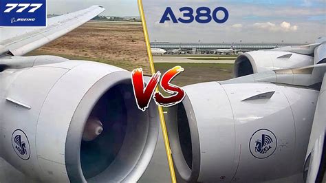 In the first method tiny air jet holes are drilled along the. Full Power Engine ROAR comparison Airbus A380 vs Boeing ...