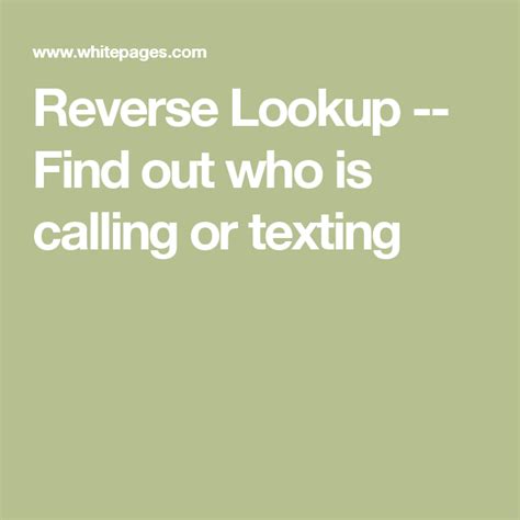 Reverse Lookup Find Out Who Is Calling Or Texting Reverse Lookup Texts Public Records