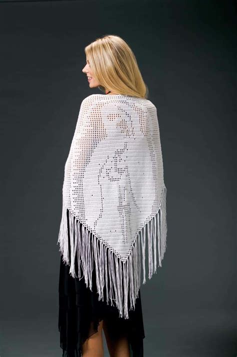 Blessed Mother Prayer Shawl Free Filet Crochet Pattern Crochetkim