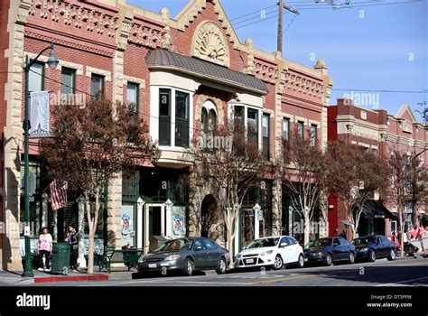 View Of Historic Building On Main Street Los Gatos California Stock