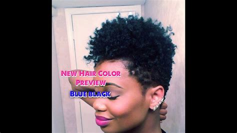 My New Hair Color Preview Natural Blue Black Youtube