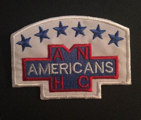 Nhl New York Americans Primary Logo Iron On Patch Patches Etsy
