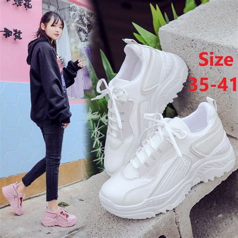 Jual Sepatu Wanita Sepatu Sneakers Wanita Sepatu Sport Olahraga Sneaker Cewek Sepatu Kets Putih