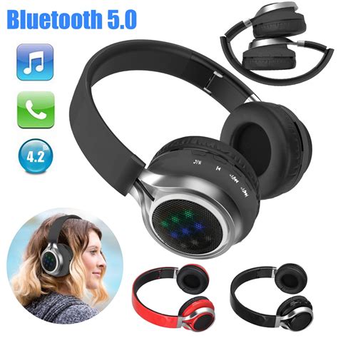 Tsv Bluetooth Over Ear Headphones Wireless Stereo Foldable Headphones