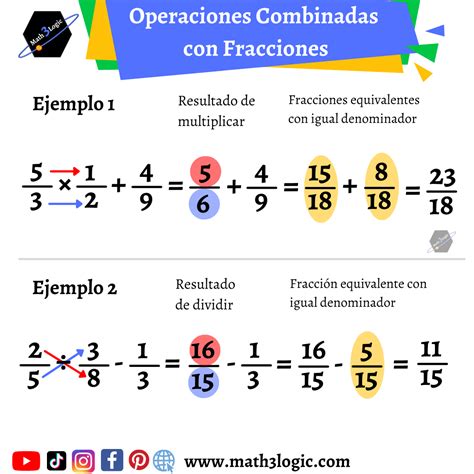 Operaciones Combinadas Con Fracciones Math3logic