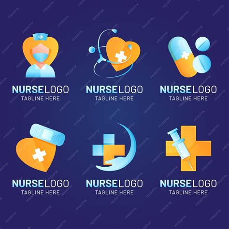 Free Vector Gradient Nurse Logo Templates