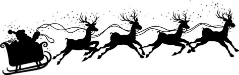 Santa Claus Sleigh Silhouette Stock Illustration Download Image Now