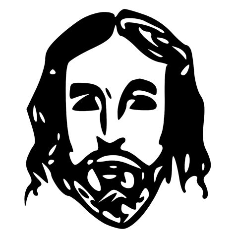 Black And White Silhouette Of Jesus Free Image Download