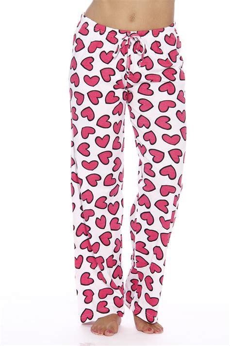 Just Love Just Love Women Pajama Pants Sleepwear Hearts White X