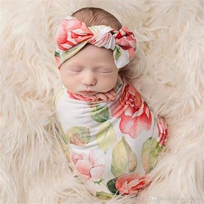 Newborn Blankets Swaddling Bow Blanket Swaddle Floral
