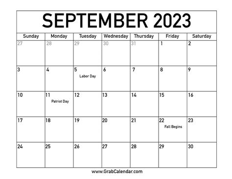 Sept Calendar With Holidays Get Calendar Update