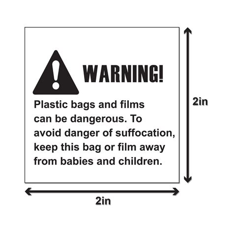 Materialtransport And Fördertechnik Warning Choking Hazard Plastic Bags