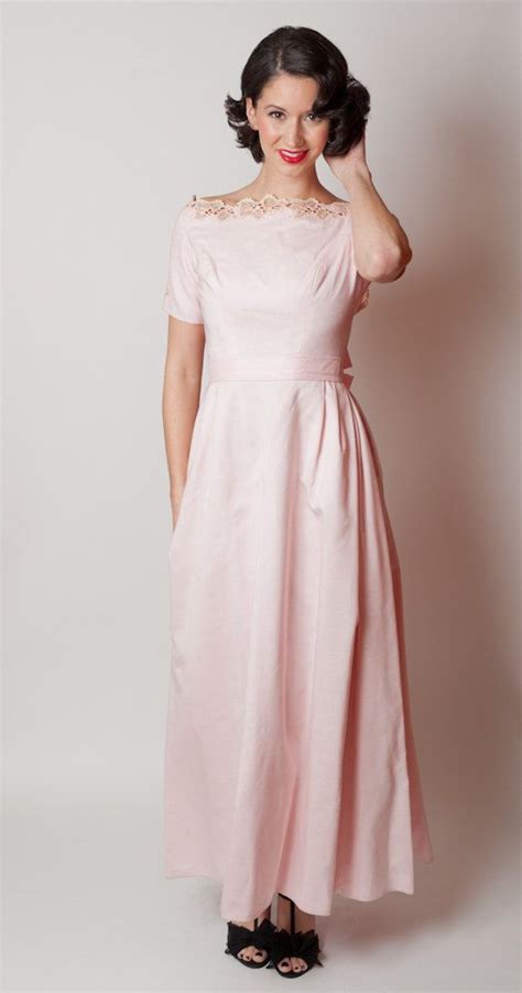 The Marietta 50s Pink Vintage Prom Dress Formal Dress Evening Etsy