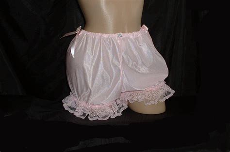 Sale Adult Sissy Pink Tricot Short Bloomer Panties