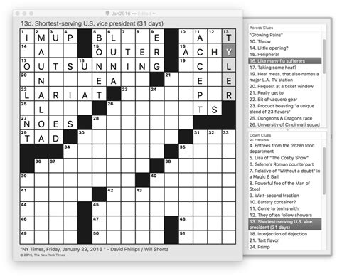 Download Friday Jan 29 2016 Nyt Crossword Puzzle Beginner Printable