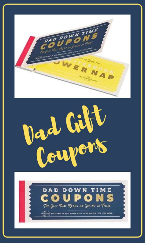 Coupons For Dad Coupon Book Fathersday T Ts For Dad