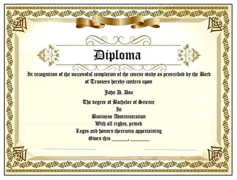 22 Free School Degree Certificate Templates Word Templates For Free