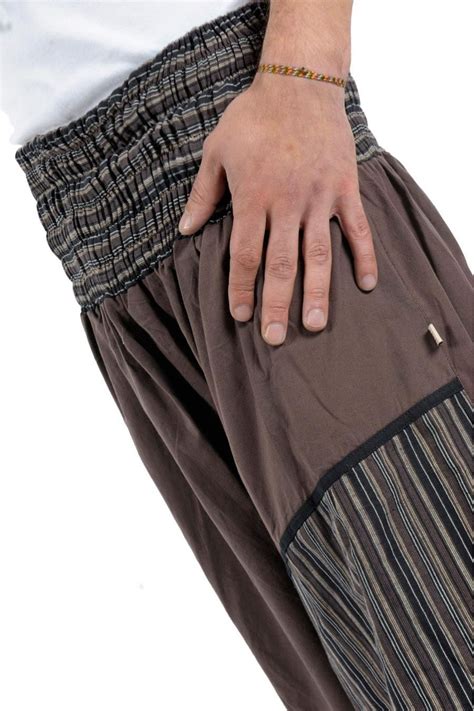 Harem Pants Elastic Plus Size Djecky Brown K1664