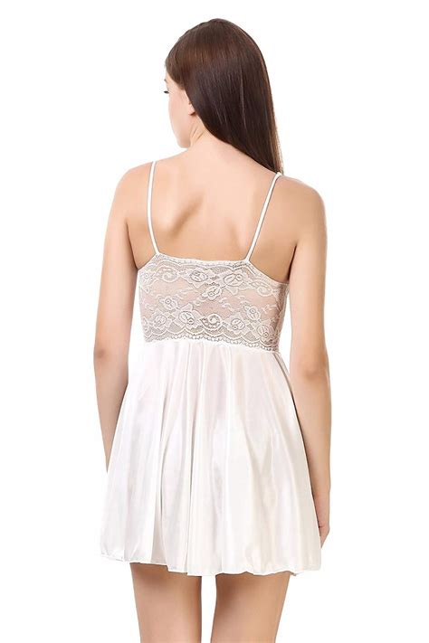 Buy Satin Baby Doll Free Size Short Length Sexy Honeymoon Lingerie Night Dress For Women