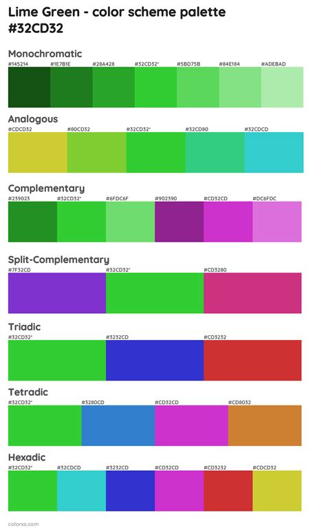 Lime Green Color Palettes