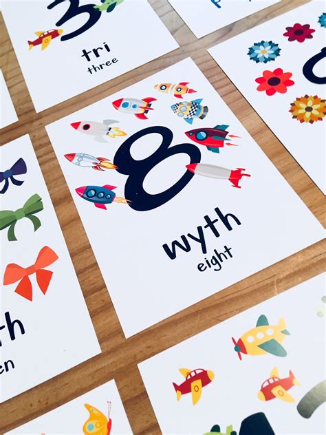 Welsh Alphabet Numbers And Colours Flash Cards Siop Cwlwm