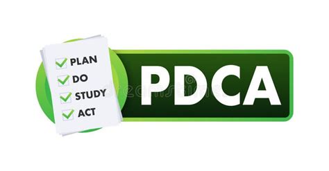 PDCA Plan Do Check Act Quality Cycle Improvement Tool Vector Stock