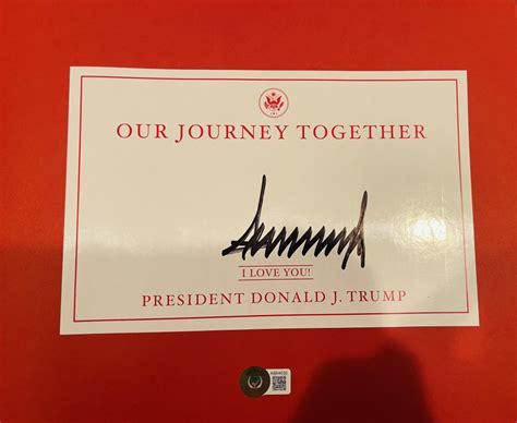 Donald Trump Signed Our Journey Together Hardcover Book Beckett