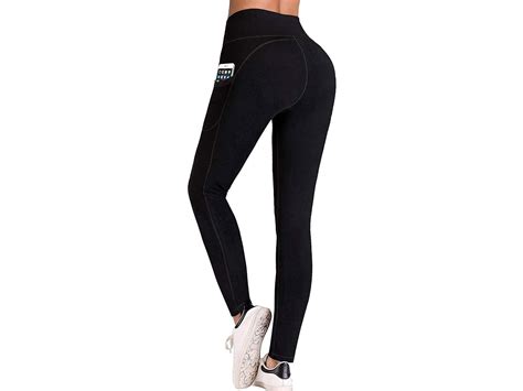 iuga high waist yoga pants with pockets tummy control black i840 size medium