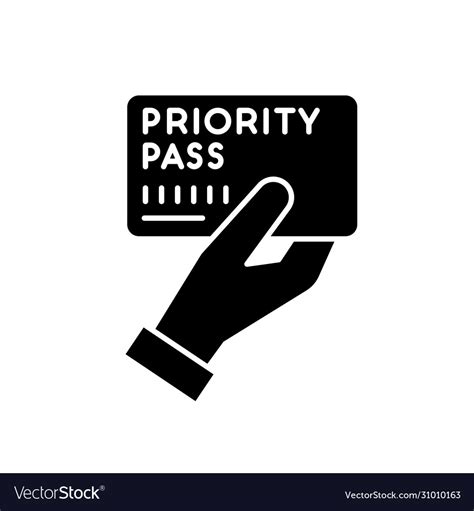 Priority Pass Flat Design Long Shadow Glyph Icon Vector Image