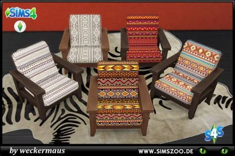 Blackys Sims 4 Zoo African Style Chair By Weckermaus • Sims 4