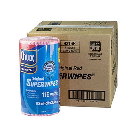 Chux® Superwipes® Red Perforated Roll 65m Clorox Professional