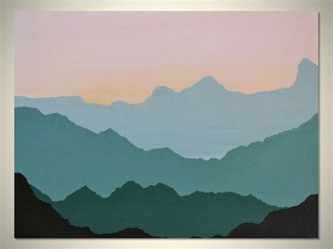 Sierra Original Mountain Silhouette Landscape By Gilliansarah 9500 Mountain Mural Mountain