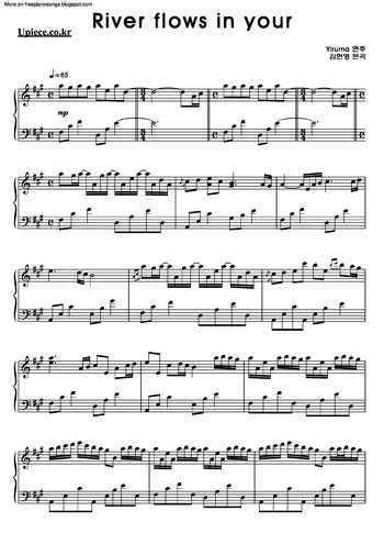 River flows in you digital sheet music. River flows in you free sheet music by Yiruma | Pianoshelf
