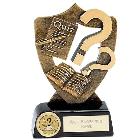 Resin Quiz Trophy 13cms Online Trophies By Onlinetrophies