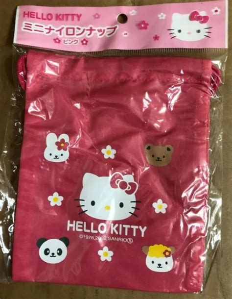 vintage sanrio hello kitty and characters 6 x 5 in pink drawstring bag ~ 24 99 picclick