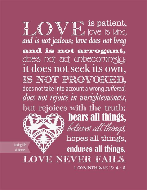 Free Printable 1 Corinthians 13
