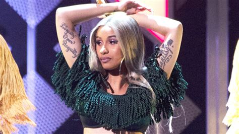 Cardi B Dons Black Bikini And Sucks In Stomach In Hilarious Video Watch Hollywood Life