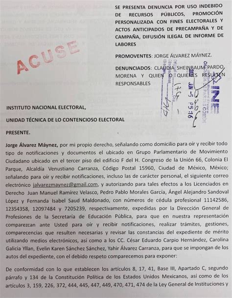 Jorge Álvarez Máynez On Twitter Sheinbaum Sigue Violando La Ley Y No