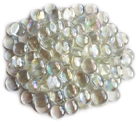50 Clear Irid Medium Glass Gems Stones Mosaic Pebbles Etsy