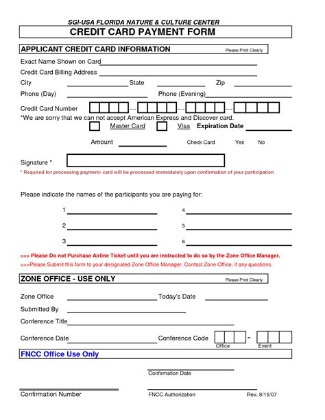 A sample authorization letter would thus be of great assistance in this regard. 5 Credit Card Authorization Form Templates - Free Sample Templates