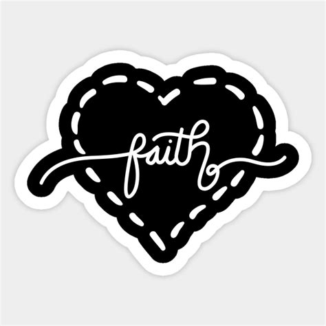 Faith Heart Typographic Design Faith Sticker Teepublic
