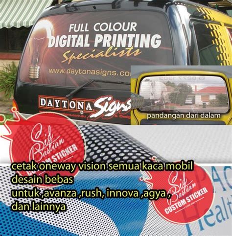 Jual Sticker Oneway Vision Untuk Kaca Belakang Mobil Di Lapak Sid