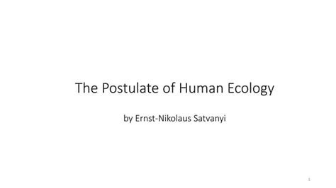 The Relationship Between Human Ecology And Population Ppt