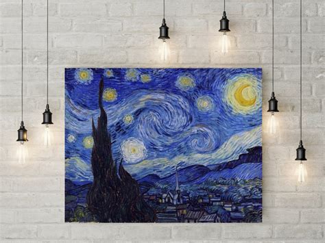 Vincent Van Gogh Starry Night Post Impressionist Painting Art Print