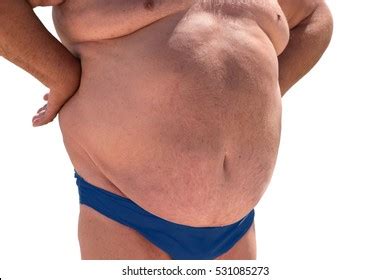 Big Belly Man Overweight Male Isolated Stock Photo Shutterstock